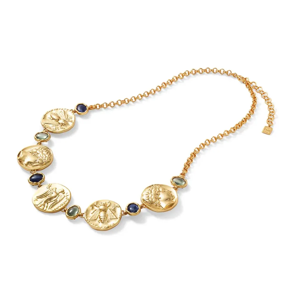 Mediterranean Coin Statement Necklace