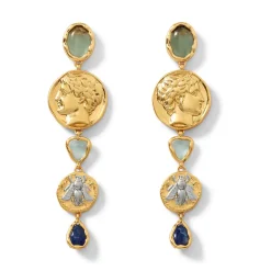 Mediterranean Coin Statement Earrings