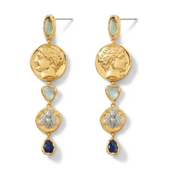 Mediterranean Coin Statement Earrings