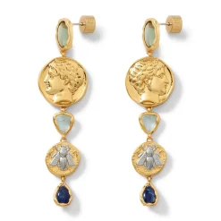 Mediterranean Coin Statement Earrings