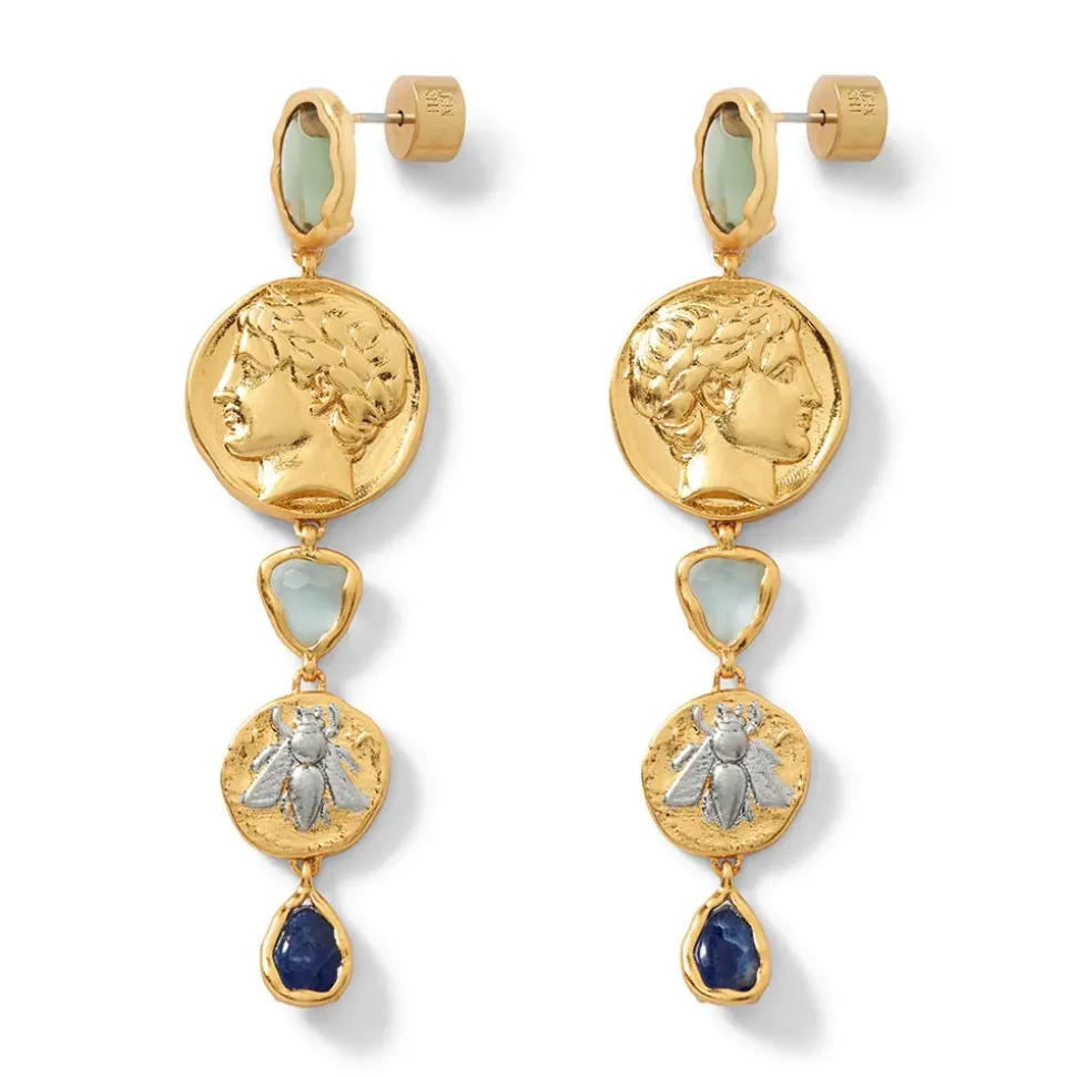 Mediterranean Coin Statement Earrings
