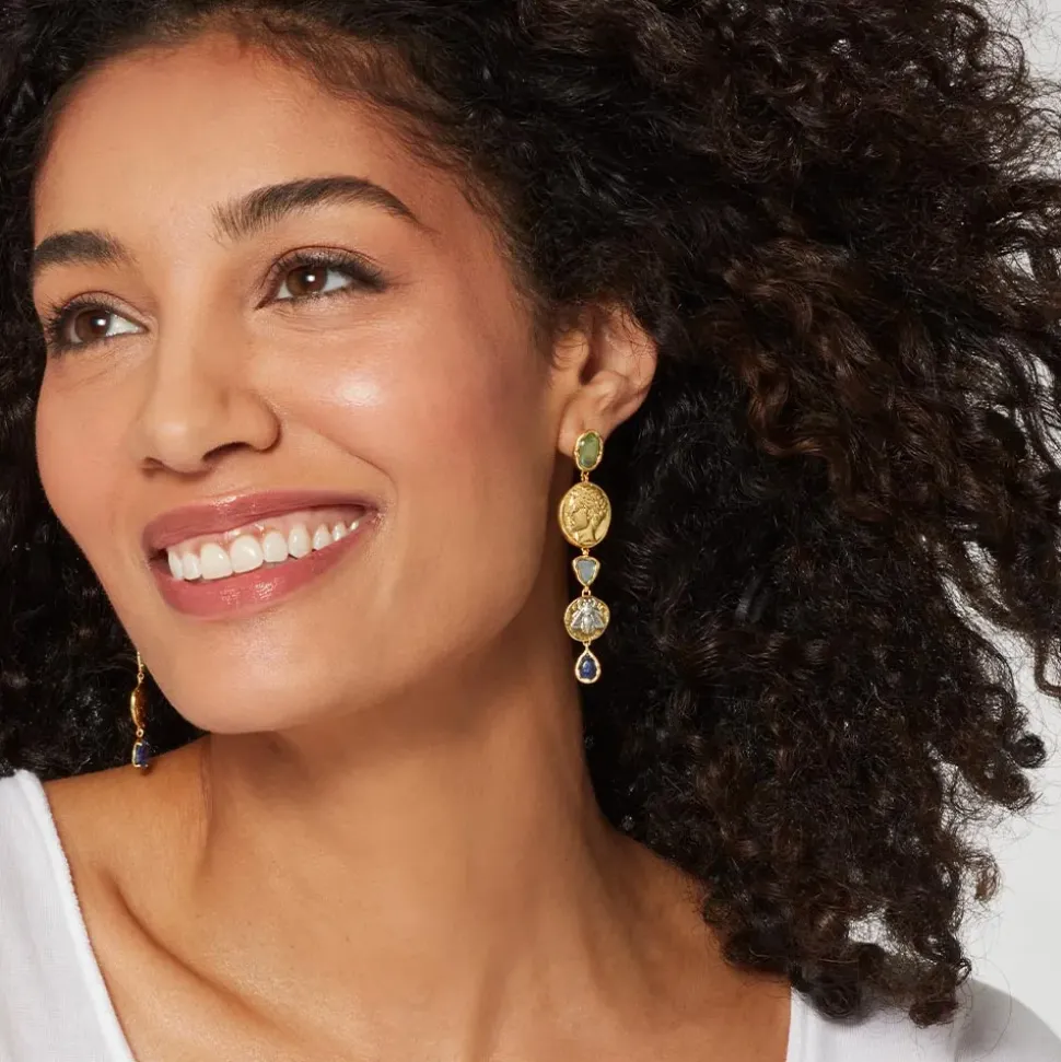 Mediterranean Coin Statement Earrings