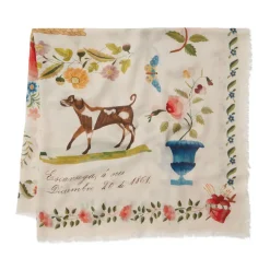 Mexican Sampler Square Cashmere-Blend Scarf