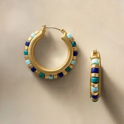Middle Kingdom Cylindrical Bead Earrings