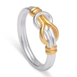 Middle Kingdom Knot Two-Tone Ring
