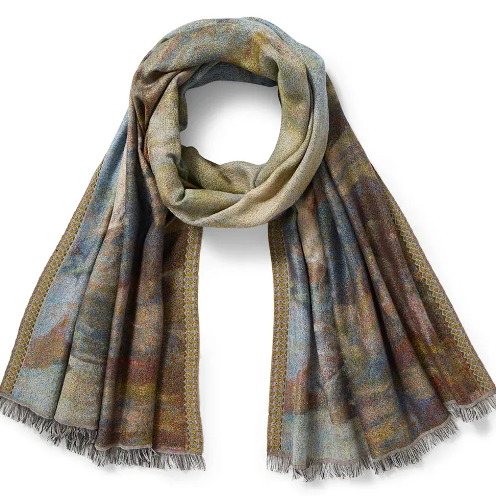 Monet Bridge And Water Lilies Shawl