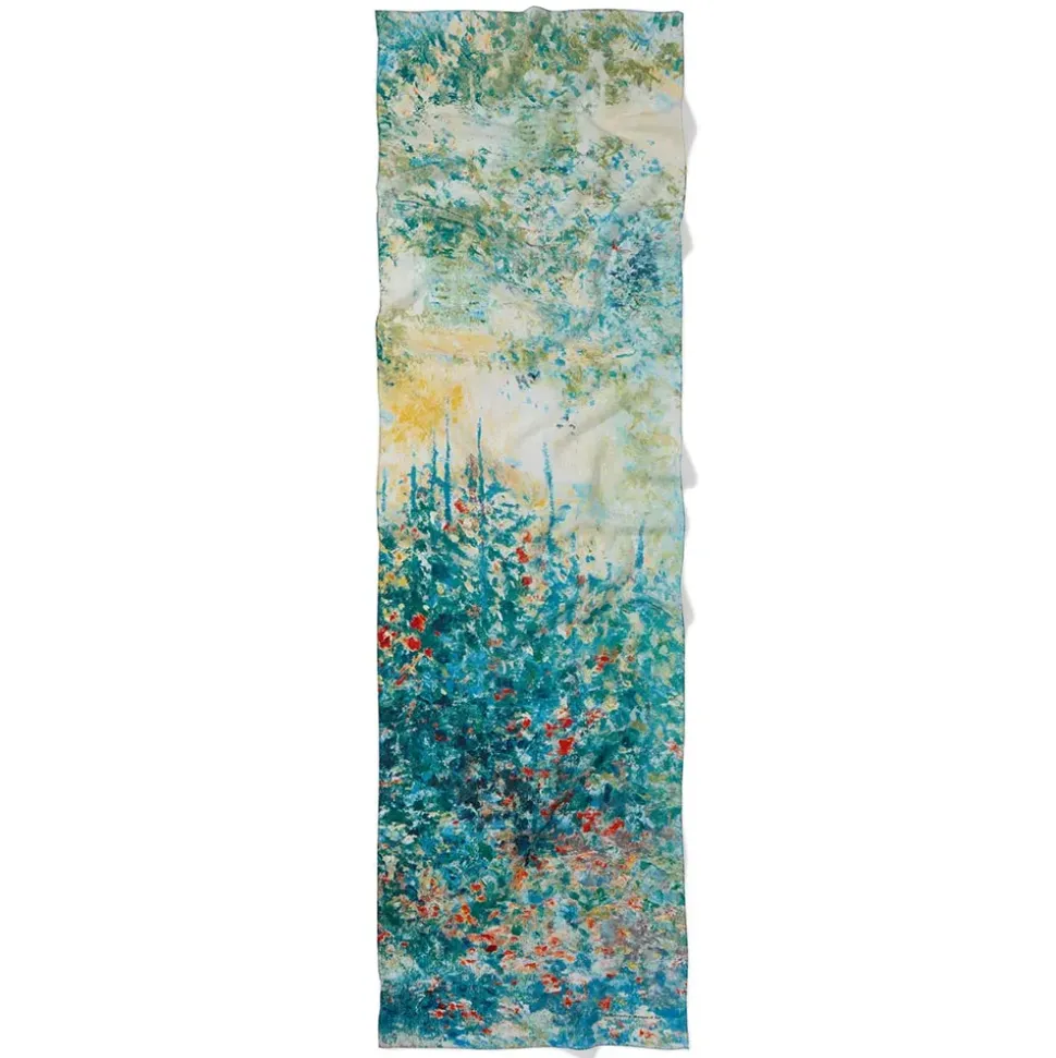 Monet Garden At Argenteuil Oblong Silk Scarf