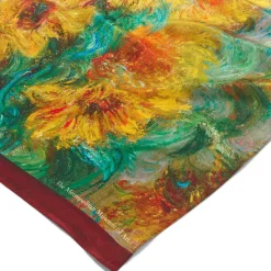 Monet Sunflowers Oblong Silk Scarf
