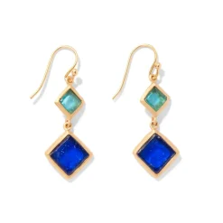 Mosaic Column Drop Earrings