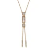 Mother-Of-Pearl Tile Double Lariat Necklace