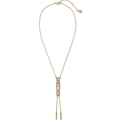 Mother-Of-Pearl Tile Double Lariat Necklace