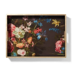 Peeters Bouquet Of Flowers Lacquer Tray