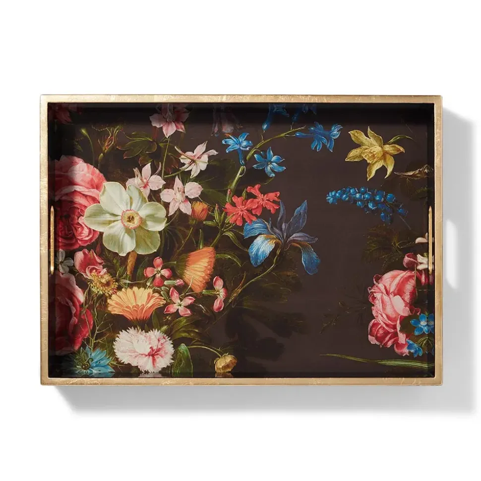 Peeters Bouquet Of Flowers Lacquer Tray