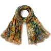 Persian Pictorial Textile Oversize Oblong Scarf
