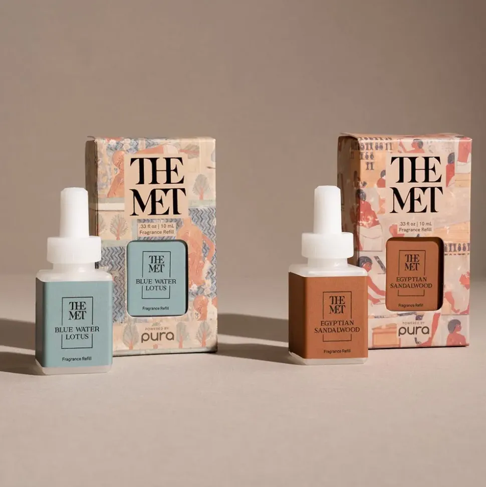 Pura Blue Water Lotus And Egyptian Sandalwood Fragrance Set With Diffuser