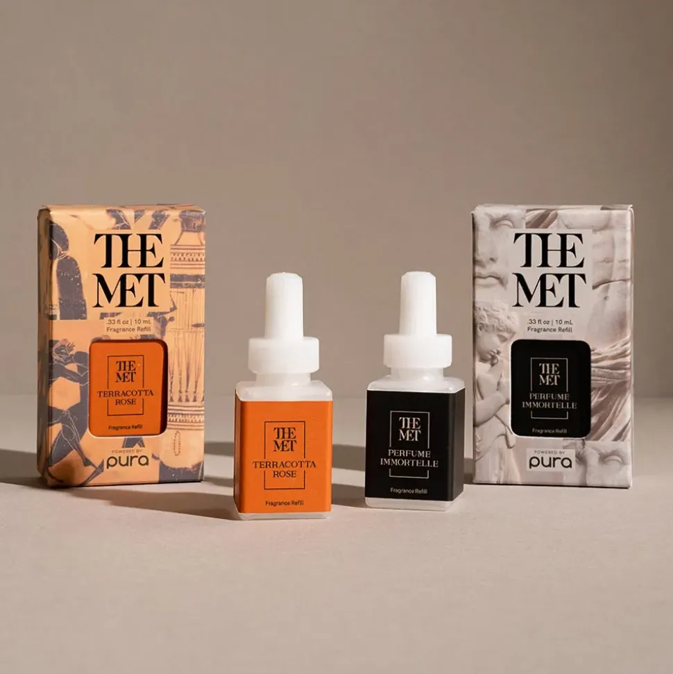 Pura Terracotta Rose And Perfume Immortelle Fragrance Set With Diffuser