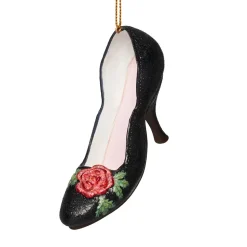 Red Bloom Pump Shoe Ornament