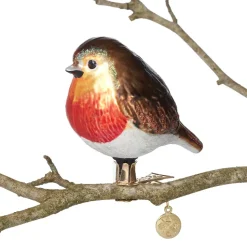 Robin Glass Ornament