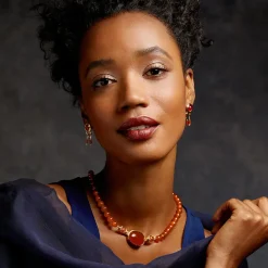 Roman Carnelian Drop Earrings