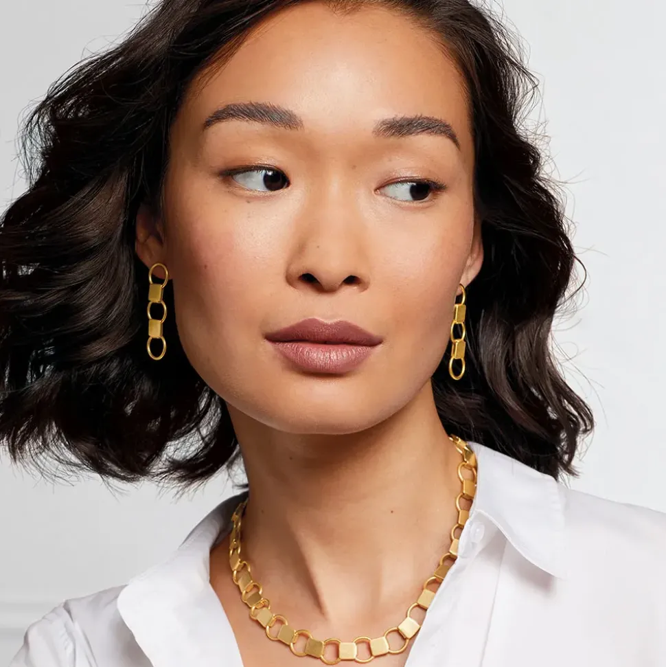 Roman Chain Drop Earrings