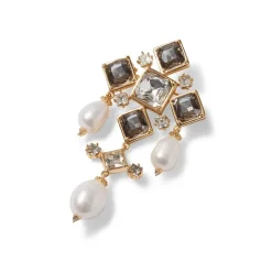 Royal Tudor Pearl Chandelier Brooch