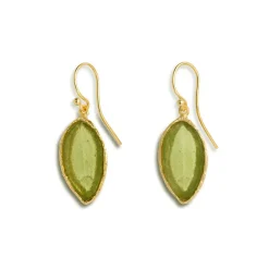 Sage Leaf Drop Earrings