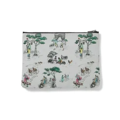 Sheila Bridges Harlem Toile De Jouy Canvas Zip Pouch