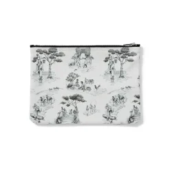 Sheila Bridges Harlem Toile De Jouy Canvas Zip Pouch