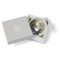 Skating In Central Park Glass Disc Ornament