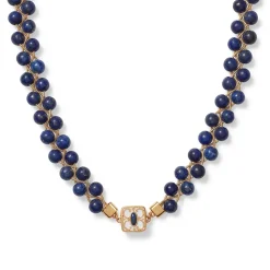 Spanish Baldric Lapis Braided Necklace