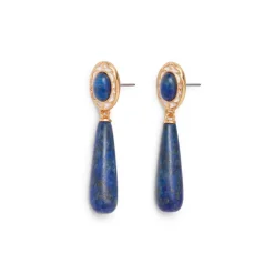 Spanish Baldric Lapis Elongated Drop Earrings