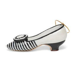 Striped Evening Slipper Shoe Ornament