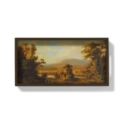 Sublime Landscapes Duncanson Cows Watering In A Stream Small Lacquer Tray