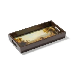 Sublime Landscapes Duncanson Cows Watering In A Stream Small Lacquer Tray