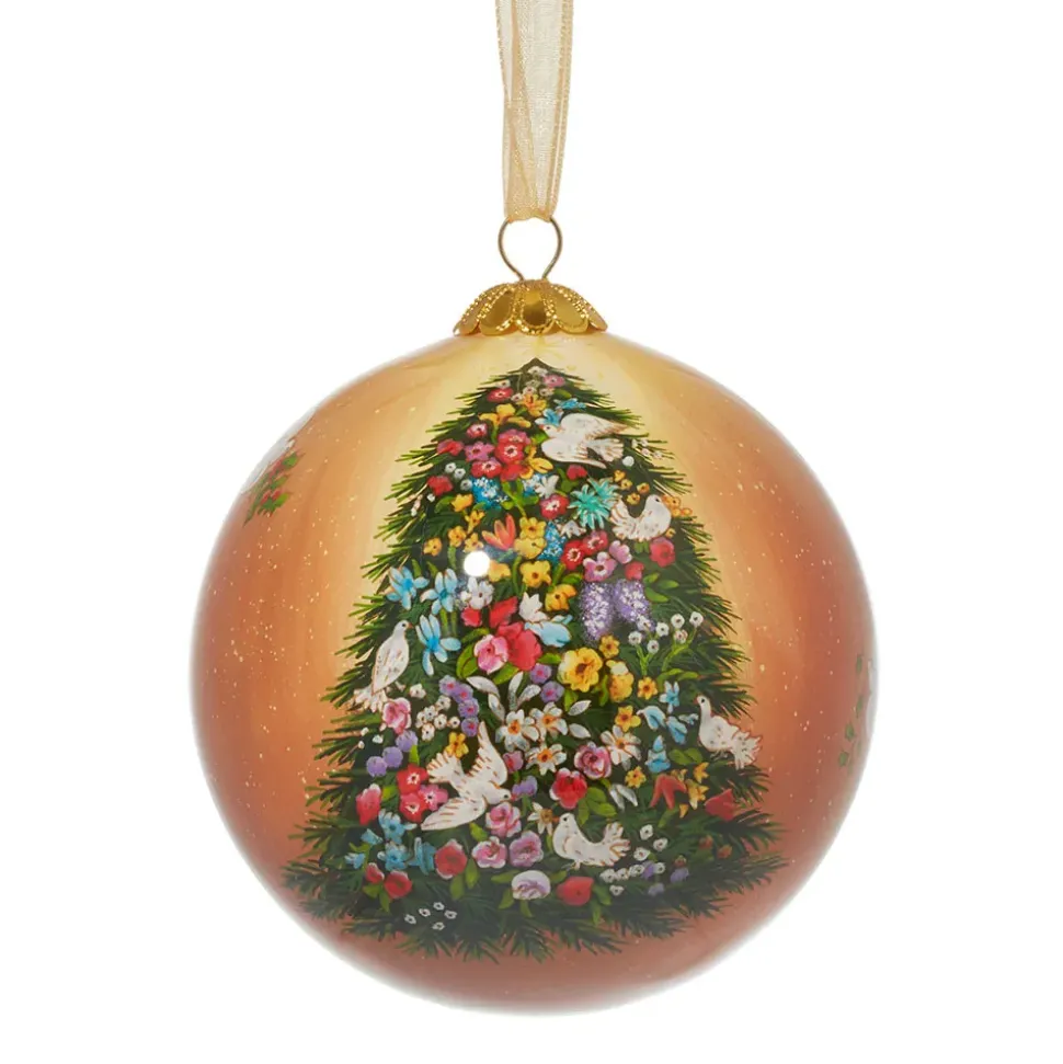 Tait-Henson Bower Of Beauty Hand-Painted Glass Ornament