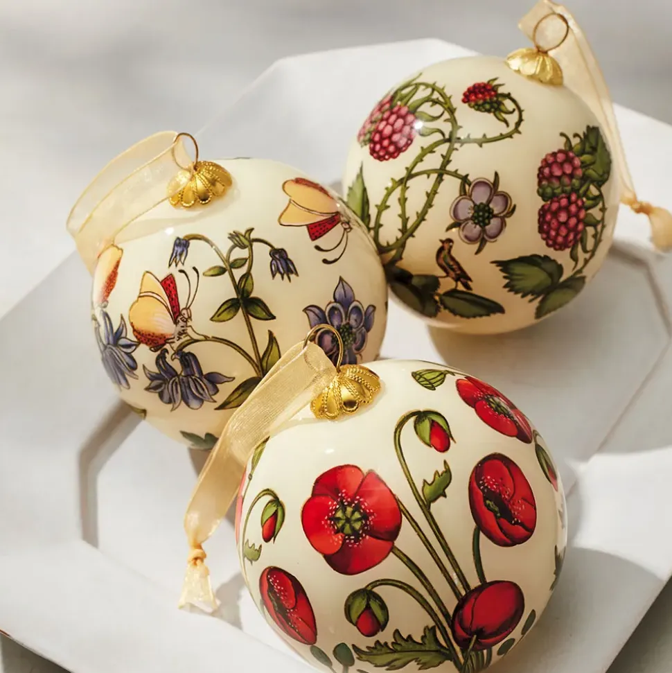 The Met Cloisters Garden Hand-Painted Glass Ornament Set
