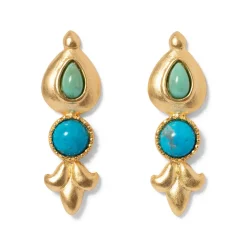 Tibetan Turquoise Drop Earrings