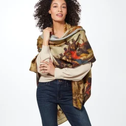 Tiepolo Allegory Of The Planets And Continents Oversize Unisex Oblong Silk Scarf