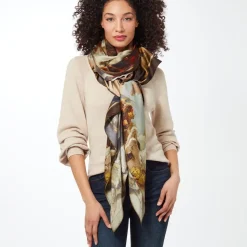 Tiepolo Allegory Of The Planets And Continents Oversize Unisex Oblong Silk Scarf