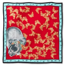 Toko Cat Silk Neckerchief