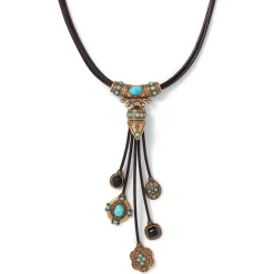 Turkmen Leather Statement Necklace