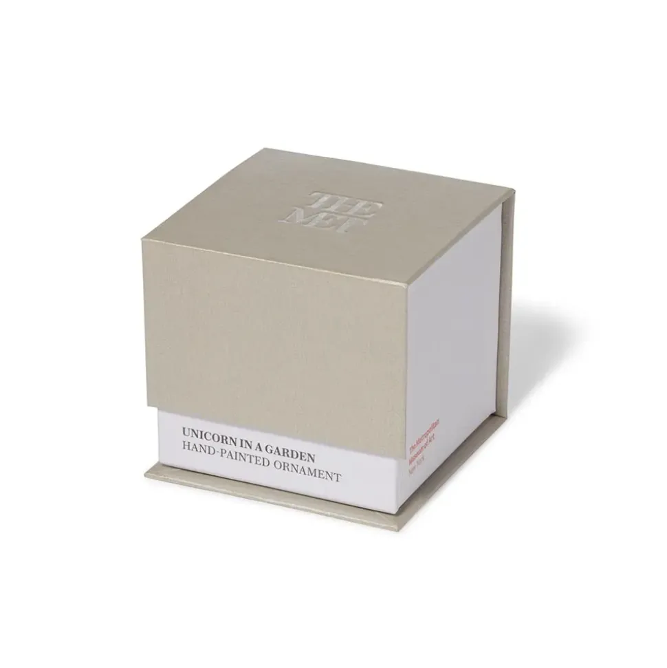 Unicorn In A Garden Hand-Painted Glass Ornament