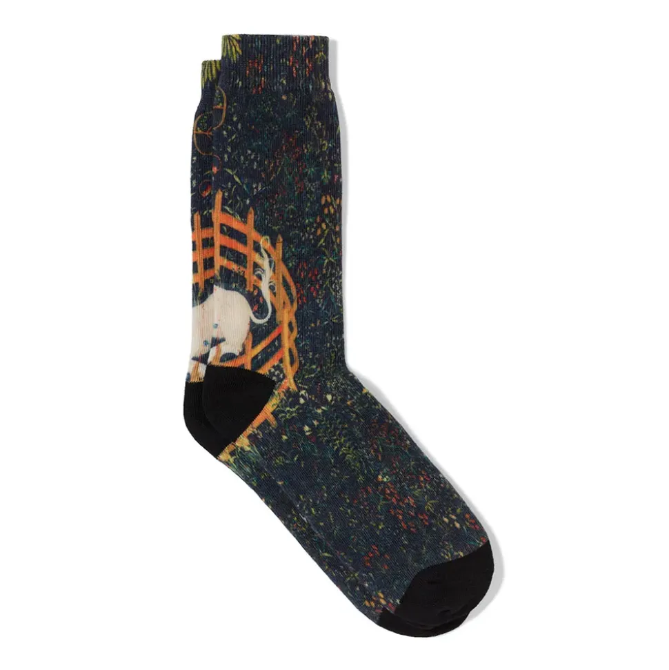 Unicorn In A Garden Socks