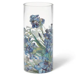 Van Gogh Irises Glass Vase
