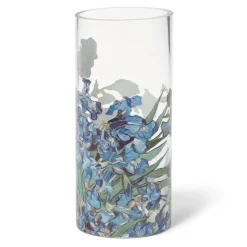 Van Gogh Irises Glass Vase