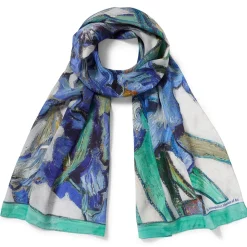 Van Gogh Irises Oblong Silk Scarf