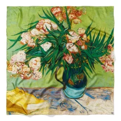 Van Gogh Oleanders Oversize Square Silk Scarf