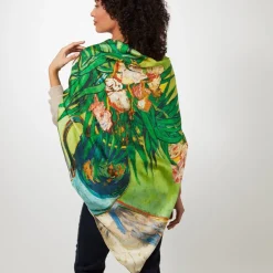 Van Gogh Oleanders Oversize Square Silk Scarf