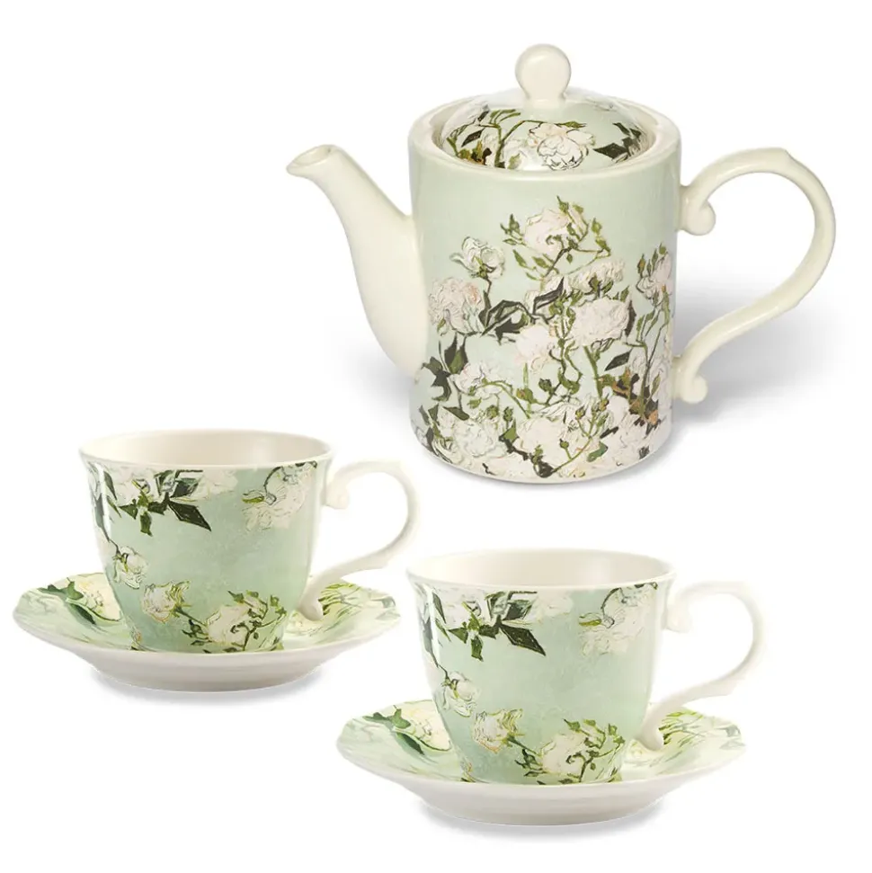 Van Gogh Roses Teapot And Teacup Set
