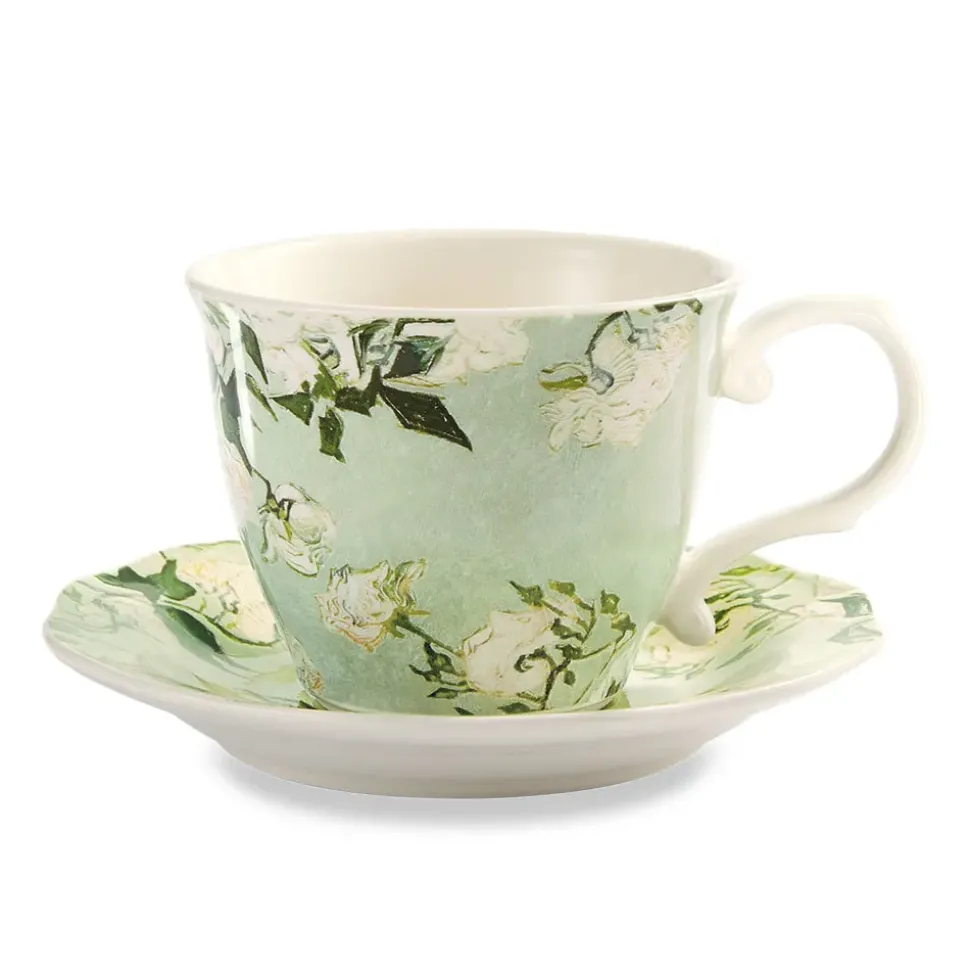 Van Gogh Roses Teapot And Teacup Set